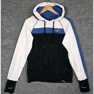 BioWare Mass Effect Womens Hoodie Sz Medium Blue Black White Sweatshirt